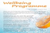 Wellbeing Programme - Treetops Hospice Care · The wellbeing programme offers support to help you deal with concerns that may arise as a result of your condition and aims to enhance