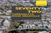 seventy SE EVVENNTTYY S TTWWOO two · Access to transport is immediate, with the nearest bus stops some 50ms* from the properties Parramatta Road frontage, and Granville Train Station