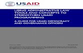 USING ADMINISTRATIVE LAW TOOLS AND CONCEPTS TO …cid.suny.edu/publications1/USAIDhandbook_Admin_Law.pdf · A GUIDE FOR USAID DEMOCRACY AND GOVERNANCE OFFICERS February 2008 PN-ADK-999