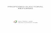 PROPOSED ELECTORAL REFORMS · PROPOSED ELECTORAL REFORMS ' Election Commission of India, 2004 Published by Publication Division, Election Commission of India, Nirvachan Sadan, Ashoka