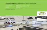 ENVIRONMENTAL PRODUCT DECLARATION …...steel. This declaration is based on the product category rules: Metal ceilings, 07.2014 (PCR checked and approved by the SVR) Issue date 04.02.2019