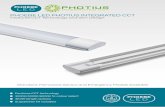 PHOEBE LED PHOTIUS INTEGRATED CCT · 3-hour emergency models. With a slim-line, stylish design and flicker-free light output, the Photius is ideally suited for a variety of indoor