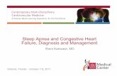 Sleep Apnea and Congestive Heart Failure, Diagnosis and ......Presentation Outline ♥Overview of sleep disordered-breathing (SDB) ♥Pathophysiology of the cardiovascular consequences