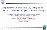Opportunities in Bs physics at a linear super Bfactory · Elisabetta Baracchini, Francesco Renga Univ Roma “La Sapienza” & INFN Maurizio Pierini Univ. Of Wisconsin, Madison Achille
