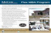 Flex MBA Programgato-docs.its.txstate.edu/jcr:9c4630e9-547f-4300... · The McCoy Master of Business Administration Flex Program emphasizes the knowledge and skills necessary for professional