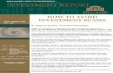 BRENTHURST WEALTH MANAGEMENT INVESTMENT REPORT · 2018-05-24 · Other investment scams, popular on the internet purport to use ultra safe “prime bank” financial instruments from