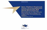 New Skilled Regional Visas (Consequential Amendments) Bill … · 2019-10-01 · Regional Sponsored Migration Scheme visa (subclass 184) once existing applications are dealt with.