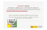 Código de cRibaparaevaluaciÓnde i Mpacto Screening Model ... · CROM CODE CROM tool is a code designed to automate the calculation of radionuclide concentrations in different environments