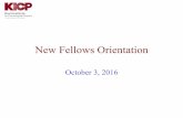 New Fellows Orientation - University of Chicagokicp.uchicago.edu/pdf/orientation-2016.pdf2016 Space Explorer Seniors 11 graduates participated though senior year (12th grade) • 91%
