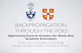 BACKPROPAGATION THROUGH THE VOIDgroeder/static/camtalk.pdfbackpropagation cannot be applied • In RL, in fact, the reward function is unknown: a black box from the perspective of