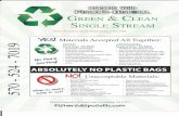 YEs! Materials Accepted AllTogether - Fishers Disposal LLC · 2019-01-18 · Glassbottles &jars (food &drink only) #1-#7 Plastics (plastic bottles, jars, tubs and rigid containers: