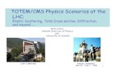 TOTEM/CMS Physics Scenarios at the LHC;LOW X MEETING SINAIA, ROMANIA June 29 - July 2 - 2005 . 2 TOTEM Experiment CMS Experimental Area (IP5) Leading Protons measured at ... y = 6
