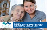 2015 – 2016 Community impaCt RepoRt - Links2Care · Community impaCt RepoRt 2015 – 2016 A better quality of life through caring support. Celebrating our tenth anniversary with