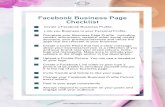 Facebook Business Page Checklist · Facebook Business Page Checklist Create a Facebook Business Profile. Link you Business to your Personal Profile. Complete your Business Page Profile.