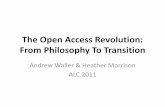The Open Access Revolution: From Philosophy To Transitioneprints.rclis.org/15739/1/The Open Access Revolution - presented... · Librarian (Collections) & Open Access Librarian (Centre