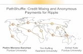 PathShuffle: Credit Mixing and Anonymous Payments for Ripple · Pedro Moreno-Sanchez Purdue University $ $ $ $ $ PathShuffle: Credit Mixing and Anonymous Payments for Ripple Tim Ruffing