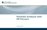 Portfolio Analysis with RETScreen (Webinar Introduction) · 4/20/2017  · Portfolio Analysis with RETScreen 20 April 2017 . cleanenergysolutions.org Some Housekeeping Items Two Options