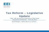 Tax Reform – Legislative Update · 7 Tax Reform Act (TRA) of 1986 - 1986 was the quintessential "lower the rates and broaden the base" legislation. o Dropped the top corporate tax