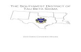 T SOUTHWEST D TAU BETA SIGMAswd.kkytbsonline.com/wp-content/uploads/2019/10/Official... · 2019-10-16 · b. Move to accept - Delta c. Second - Beta Delta d. Motion - passess 8. Announcements