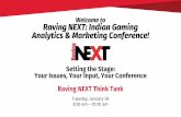 Welcome to Raving NEXT: Indian Gaming Analytics ......New Member Conversion Managing to a conversion percentage goal will grow your database. Player Count Conversions Conversion %