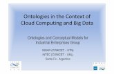 Ontologies in the Context of Cloud ComputingVFinal · Ontology for Big Systems Data creators and publishers need to make explicit what their data represents together with the context