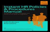 Instant HR Policies & Procedures Manual€¦ · HR Policies Instant HR Policies & Procedures Manual Written for Australian conditions and based on Fair Work Act Legislation End Users