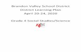 Grade 4 Social Studies/Science April 20-24, 2020 District ...€¦ · Brandon Valley School District District Learning Plan April 20-24, 2020 Grade 4 Social Studies/Science