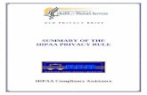 OCR Privacy Summary€¦ · HIPAA Compliance Assistance OCR PRIVACY BRIEF . i SUMMARY OF THE HIPAA PRIVACY RULE Contents Introduction ... Compliance Dates.....18 Copies of the Rule