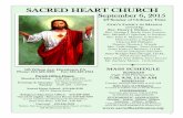 SACRED HEART CHURCH2015/09/06  · 2 Baptism ~ Pre Jordan *The next date for PreJordan is: SEPTEMBER 14 **Summer schedule through September 27: Baptisms are celebrated on Sundays at