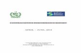 CONTRACEPTIVE PERFORMANCE REPORT€¦ · contraceptive performance report april june, 201 4 government of pakistan statistics division pakistan b ureau of statistics islamabad