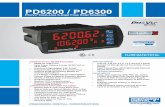 PD6200 / PD6300 - Precision Digital · Common PRoVU® mETER FEaTUREs • nEma 4X, IP65 Front • Input Power options Include 85-265 VaC or 12-24 VDC • Dual-Line 6-Digit Display,