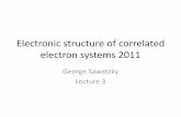 Electronic structure of correlated electron systems 2011berciu/TEACHING/PHYS555/... · it is a strongly antiferromagnetic insulator with a ~2 eV conductivity gap • This is the case