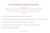 First-principles molecular dynamics - Uniudgiannozz/Slides/venice15.pdfFirst-principles molecular dynamics P. Giannozzi Dept of Chemistry, Physics, Environment, University of Udine,