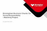 Birmingham Business Charter for Social Responsibility ... value event 12 12 16.pdfbetween Amey and Age UK is being developed. In October 2016, a volunteering day was arranged to celebrate