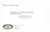 August Meeting Minutes - Florida Board of Nursing · Non-Compliance with Section 464.019, FS, Approval of Nursing Education Programs Non-Compliance with 64B9-15.005(6), FAC, Standards