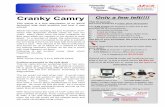 March 2011 - AECS mar2011.pdf · March 2011 Technical Newsletter Cranky Camry This article is a true description of an AECS technical help desk problem and how it was solved. AECS