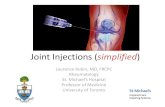 Joint Injections (simplified · 10/14/2016  · Subacromial Injection Target g Lateral Posterior der : an site of acromion Posterior Approach Find lateral edge of the acromion and