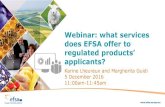 Webinar: what services does EFSA offer to …REPRO Webinar Clarification teleconference during RA Follow-up teleconference on web form query Service type Total Applicant's hearing