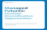 Managed Futures: Portfolio Diversification OpportunitiesThe benefits of managed futures within a well-balanced portfolio include: 1. Potential to lower overall portfolio risk 2. Opportunity