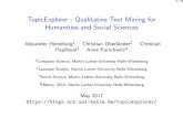 TopicExplorer - Qualitative Text Mining for Humanities and ... · Introduction 3/ 24 Introduction I Qualitative text analysis is a methodological foundation for many disciplines in