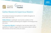 Galileo Masters & Copernicus Mastersmita.lrv.lt/uploads/mita/documents/files/renginiai... · 2020-06-02 · The leading Innovation Competitions for Satellite Navigation & Earth observation