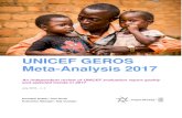 UNICEF GEROS Meta-Analysis 2017 · 2019-06-07 · UNICEF GEROS META-ANALYSIS 2017 3 Seven evaluation reports were rated at the very upper end of the µsatisfactory¶ range, with a
