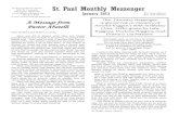 St. Paul Monthly Messenger€¦ · Will resume Feb. 5th at 7:30PM. Epiphany Sun., Jan. 6th Messenger/Calendar Deadline Friday, January 18th New Year’s Eve Lock-In “It’s Always
