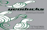 Athletics style Guide · The Evergreen Geoduck, Speedy (top left), was developed in 2001 by alumna Nikki McClure ’91. In 2010, Recreation and Athletics worked with Evergreen’s