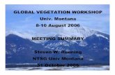 MODIS Web - GLOBAL VEGETATION WORKSHOP …...Global Vegetation Workshop, University of Montana Direct Validation Approach Accuracy Assessment LAI Field data High resolution imagery