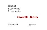 Global Economic Prospects - ICRIER · Global Economic Prospects South Asia June 2014 Andrew Burns . Main Messages •2014 Global forecast has been downgraded, mainly reflecting one-off