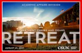 RETREAT DEPARTMENT CHAIRS AND DEANS Retreat Booklet_0.pdf · retreat department chairs and deans august 21, 2017 academic affairs division