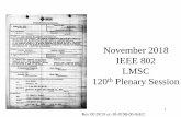 November 2018 IEEE 802 LMSC 120 Plenary Session · Project Authorization Approvals SEP/OCT 2018 New Projects: P802.1Qcz, P802.1Qdd, P802.3cn, P802.3cq, P802.3cr. ... 21SEP Support