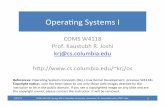 Operang)Systems)Ikrj/os/lectures/L01-Intro.pdf · Whatis)an)OS?) So\ware)thatconverts)this:) into)this:) 1/23/13 COMS)W4118.)Spring)2013,)ColumbiaUniversity.)Instructor:)Dr.)Kaustubh)Joshi,)AT&T)Labs.)