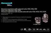 VAD, VAG, VAH, VAV, VRH, VCD, VCG, VCV, VCH · d follows the changing air control pressure p sa. The ratio of gas pressure to air pressure remains constant. The VAG is suitable for